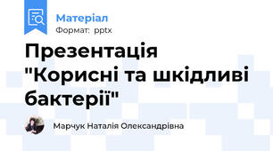 Презентація "Корисні та шкідливі бактерії"