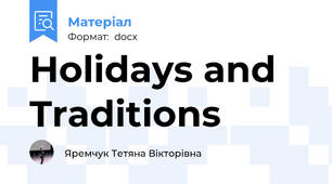 Holidays and Traditions