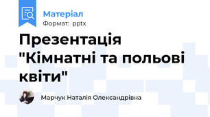 Презентація "Кімнатні та польові квіти"