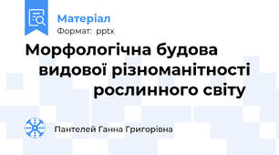 Морфологічна будова           видової різноманітності                рослинного світу