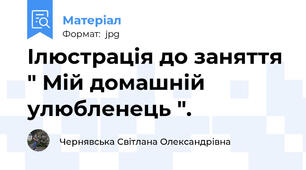 Ілюстрація до заняття " Мій домашній улюбленець ".