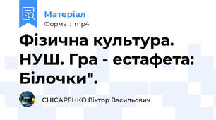 Фізична культура. НУШ. Гра - естафета: Білочки".
