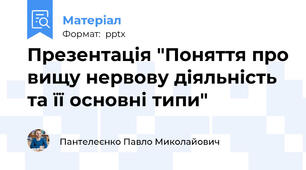 Презентація "Поняття про вищу нервову діяльність та її основні типи"