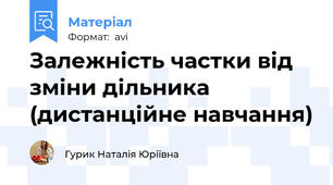 Залежність частки від зміни дільника (дистанційне навчання)