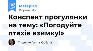 Конспект прогулянки на тему: «Погодуйте птахів взимку!»