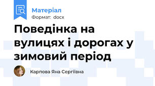 Поведінка на вулицях і дорогах у зимовий період