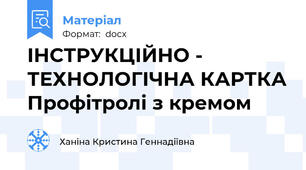 ІНСТРУКЦІЙНО - ТЕХНОЛОГІЧНА КАРТКА Профітролі з кремом