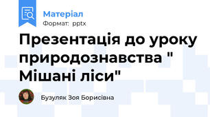 Презентація до уроку природознавства " Мішані ліси"