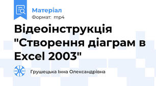 Відеоінструкція "Створення діаграм в Excel 2003"