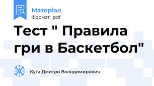 Тест " Правила гри в Баскетбол"