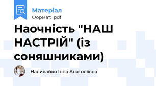 Наочність "НАШ НАСТРІЙ" (із соняшниками)