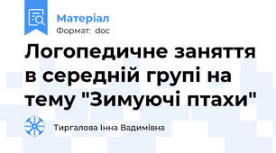 Логопедичне заняття в середній групі на тему "Зимуючі птахи"