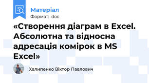 «Створення діаграм в Excel. Абсолютна та відносна адресація комірок в MS Excel»