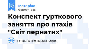 Конспект гурткового заняття про птахів "Світ пернатих"