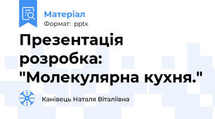 Презентація розробка: "Молекулярна кухня."