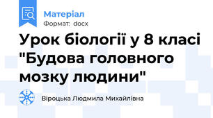 Урок біології у 8 класі "Будова головного мозку людини"