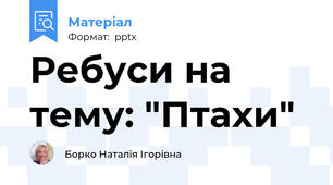 Ребуси на тему: "Птахи"