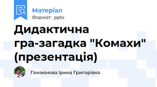 Дидактична гра-загадка "Комахи" (презентація)