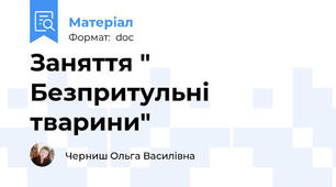 Заняття " Безпритульні тварини"