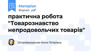 практична робота "Товарознавство непродовольчих товарів"