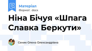 Ніна Бічуя «Шпага Славка Беркути»