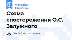 Схема спостереження О.С. Залужного