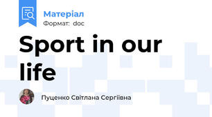 Sport in our life