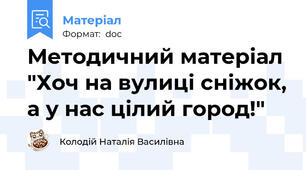 Методичний матеріал "Хоч на вулиці сніжок, а у нас цілий город!"