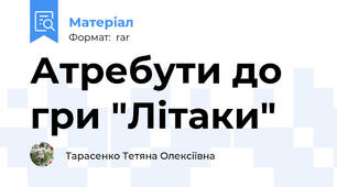 Атребути до  гри "Літаки"