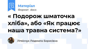 « Подорож шматочка хліба», або «Як працює наша травна система?»