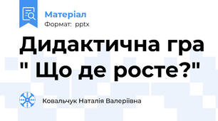 Дидактична гра " Що де росте?"