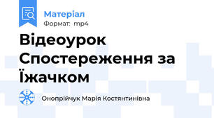 Відеоурок  Спостереження за Їжачком
