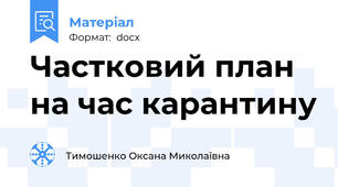 Частковий план на час карантину