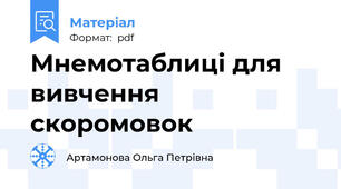 Мнемотаблиці для вивчення скоромовок
