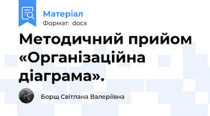 Методичний прийом «Організаційна діаграма».