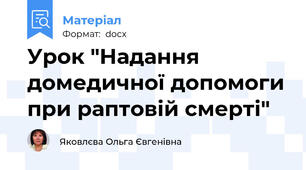 Урок "Надання домедичної допомоги при раптовій смерті"