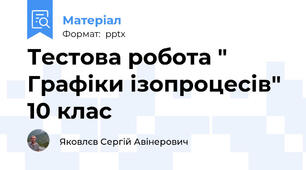 Тестова робота " Графіки ізопроцесів" 10 клас