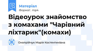 Відеоурок знайомство з комахами "Чарівний ліхтарик"(комахи)