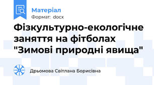 Фізкультурно-екологічне заняття на фітболах "Зимові природні явища"