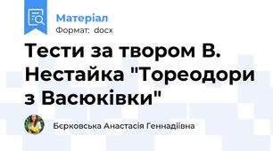 Тести за твором В. Нестайка "Тореодори з Васюківки"