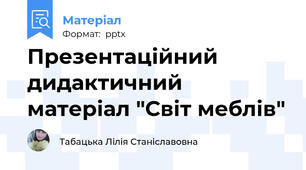 Презентаційний дидактичний матеріал "Світ меблів"