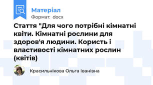 Стаття "Для чого потрібні кімнатні квіти. Кімнатні рослини для здоров'я людини. Користь і властивості кімнатних рослин (квітів)