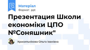 Презентация Школи економіки ЦПО №Соняшник"