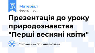 Презентація до уроку природознавства "Перші весняні квіти"