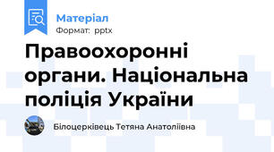 Правоохоронні органи. Національна поліція України