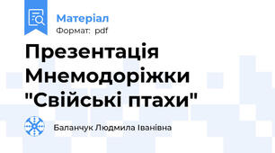 Презентація Мнемодоріжки "Свійські птахи"