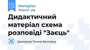Дидактичний матеріал схема розповіді "Заєць"