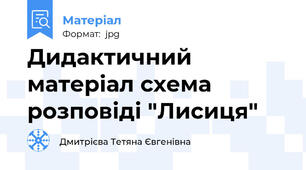 Дидактичний матеріал схема розповіді "Лисиця"