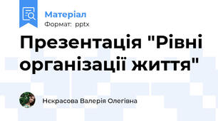 Презентація "Рівні організації життя"