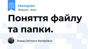 Поняття файлу та папки.